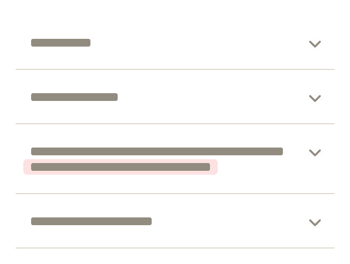 A box representing a webpage shows an accordion which is labeled with a too long title that wraps to the next line.