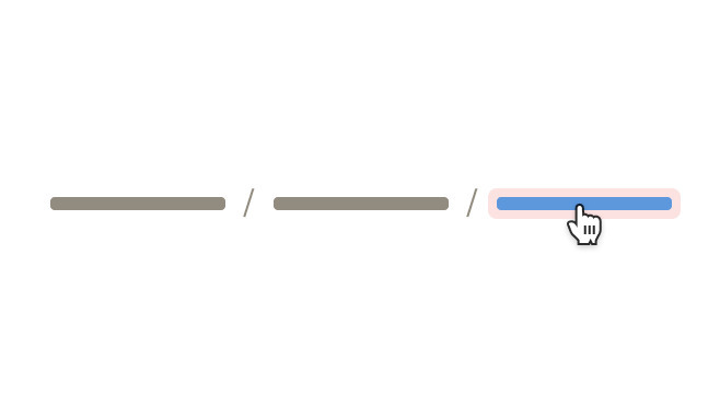 Breadcrumbs links in blue