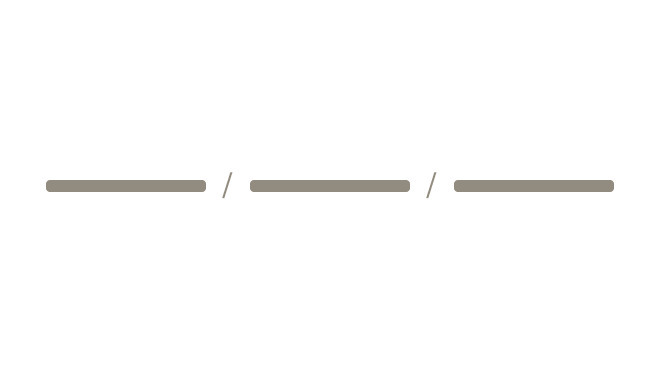 A breadcrumb with three items representing the full path.