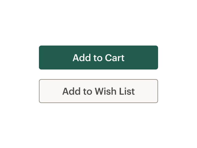 Two buttons using capital initials for the major words, reading "Add to Cart" and "Add to Wish List"