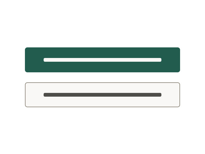 Two buttons with a large amount of space used for text