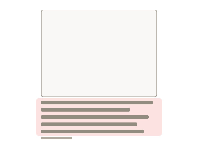 A box representing content with an inappropriately long caption