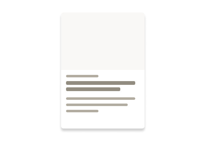 Box representing a card component with appropriately condensed content
