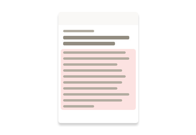 Box representing a card component with an overwhelming amount of content