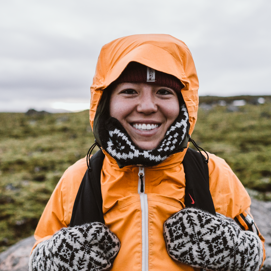image of a girl hiking in iceland