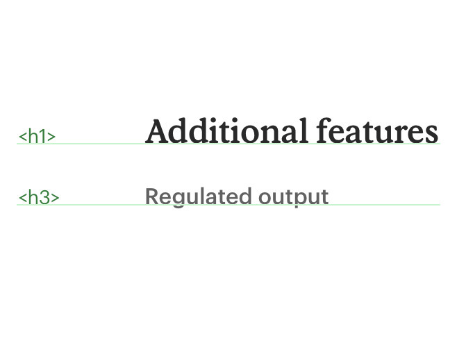 H1 and H3 used to display a semantic heading structure