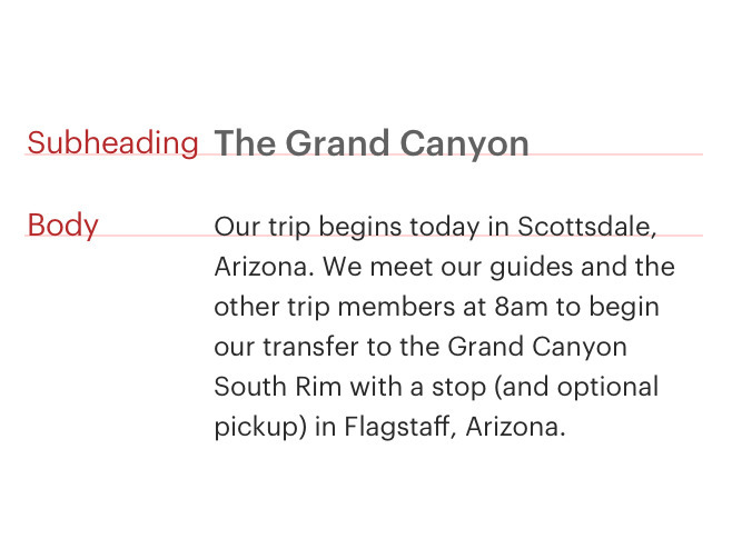 Subheading incorrectly used instead of a primary heading.