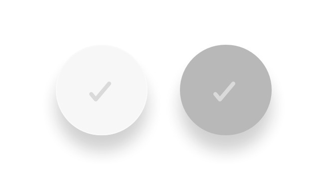 Icons with too little contrast.