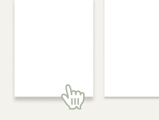 A link pointer hovers over a rectangle representing content, making it appear slightly higher than the rectangle next to it.