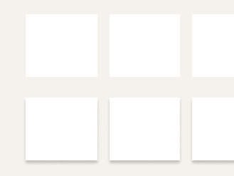 Two sets of three rectangles, with the bottom set appearing elevated while the top three are not elevated.