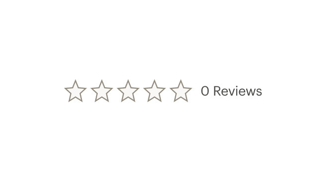 Rating component displaying empty stars and Write a review label.