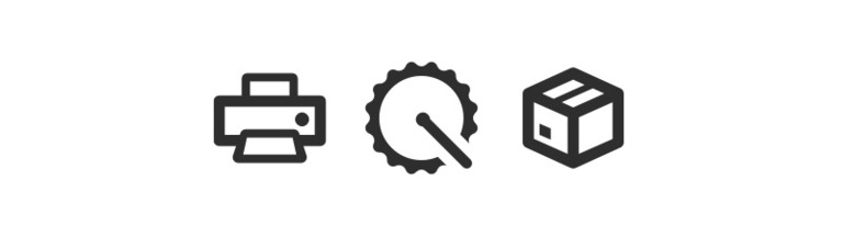 Icons constructed with a 2 pixel stroke