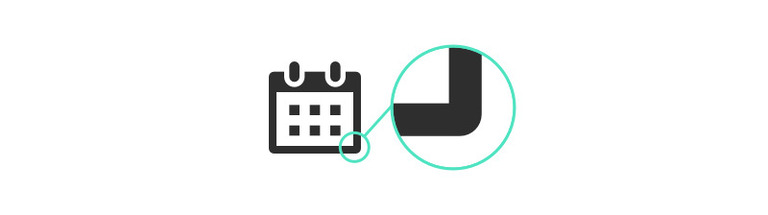 Filled version of a calendar icon